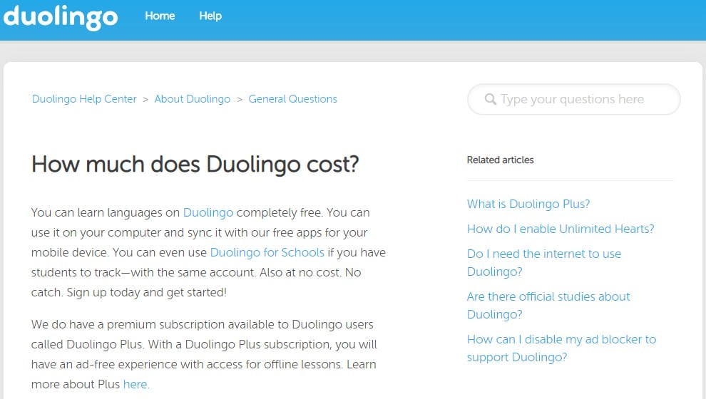 duolingo pricing plan