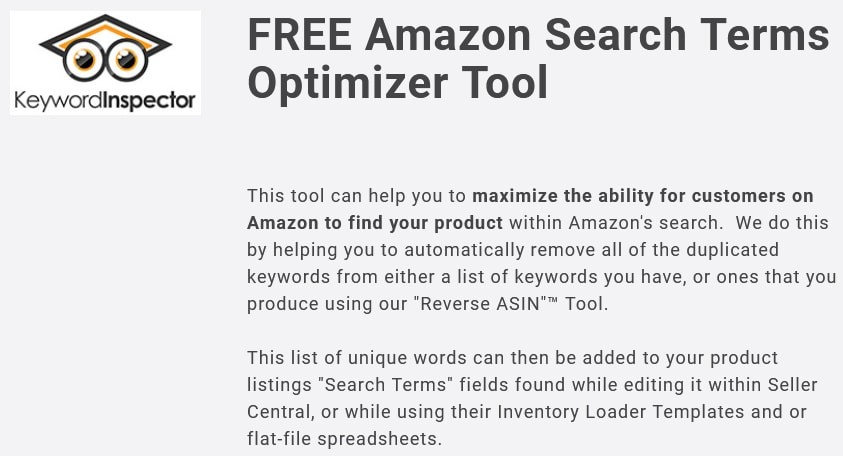 Keyword Inspector Search Term Optimize Tool