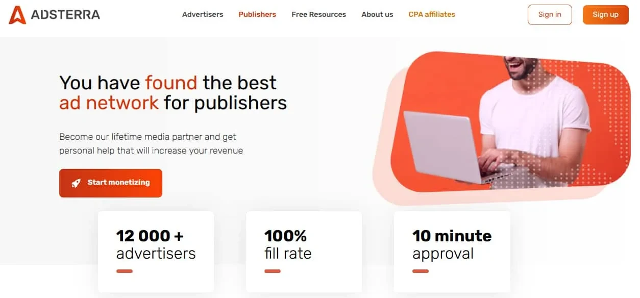 Adsterra for Publishers